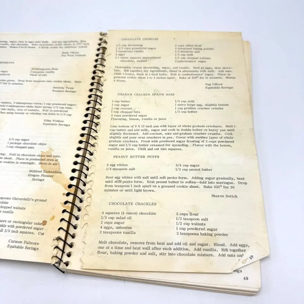 WASALI Oregon Chapter Cookbook Womens Association of Savings Loan Vintage Recipe